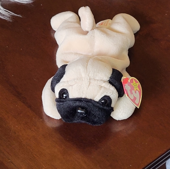 Pugsly Beanie Baby Pug dog 1996 vintage retired - Picture 6 of 7